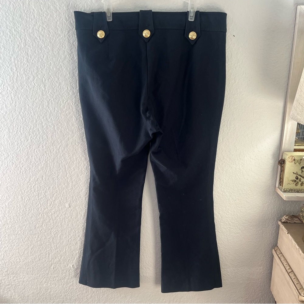 Derek Lam 10 Crosby Robertson Cropped Flare Sailor Trouser Pants Navy Size 16 - Picture 11 of 16